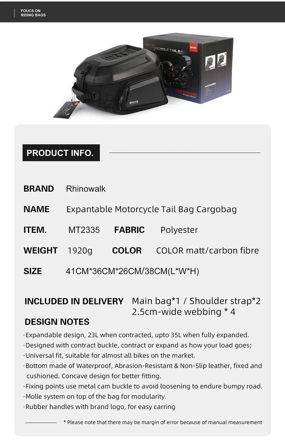 Back seat bag QLINK Tour用 image 13